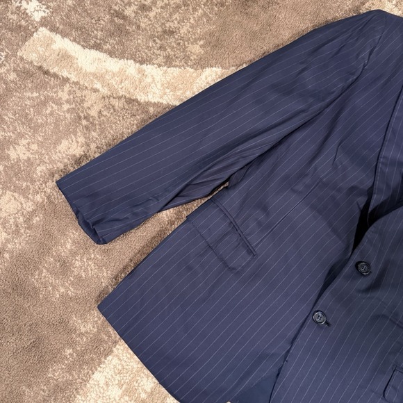 Brioni 2 Piece Suit Italy Men's Blue Pinstripe Two Button Wool 44R 36x30 Luxury - Picture 4 of 16